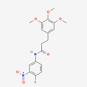 molecular formula C18H19FN2O6 B7857270 N-(4-fluoro-3-nitrophenyl)-3-(3,4,5-trimethoxyphenyl)propanamide 