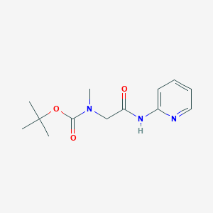 molecular formula C13H19N3O3 B7857289 tert-Butyl N-methyl-N-{[(pyridin-2-yl)carbamoyl]methyl}carbamate 