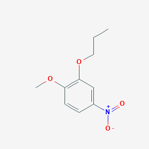 molecular formula C10H13NO4 B7857307 1-Methoxy-4-nitro-2-propoxybenzene CAS No. 36160-53-9