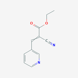 molecular formula C11H10N2O2 B7857321 2-Propenoic acid, 2-cyano-3-(3-pyridinyl)-, ethyl ester 