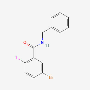 molecular formula C14H11BrINO B7857334 N-benzyl-5-bromo-2-iodobenzamide 