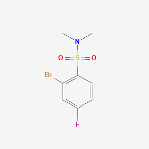 molecular formula C8H9BrFNO2S B7857351 2-bromo-4-fluoro-N,N-dimethylbenzenesulfonamide 