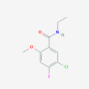 molecular formula C10H11ClINO2 B7857361 5-chloro-N-ethyl-4-iodo-2-methoxybenzamide 