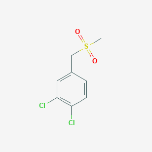 molecular formula C8H8Cl2O2S B7857375 1,2-Dichloro-4-(methanesulfonylmethyl)benzene CAS No. 25195-50-0