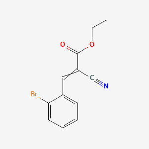 molecular formula C12H10BrNO2 B7857397 2-Propenoic acid, 3-(2-bromophenyl)-2-cyano-, ethyl ester 