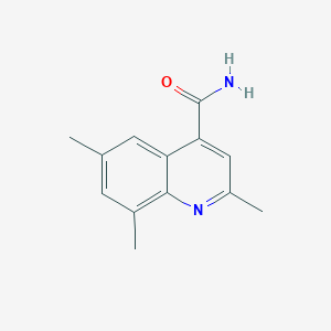 molecular formula C13H14N2O B7857413 2,6,8-Trimethylquinoline-4-carboxamide 