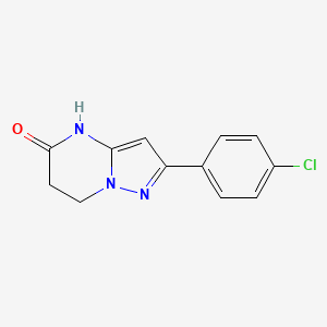 molecular formula C12H10ClN3O B7857435 2-(4-chlorophenyl)-6,7-dihydropyrazolo[1,5-a]pyrimidin-5(4H)-one 