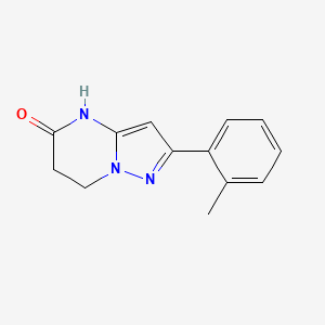 molecular formula C13H13N3O B7857436 2-(2-methylphenyl)-6,7-dihydropyrazolo[1,5-a]pyrimidin-5(4H)-one 