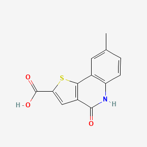 molecular formula C13H9NO3S B7857464 8-Methyl-4-oxo-4,5-dihydrothieno[3,2-c]quinoline-2-carboxylic acid 