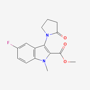 methyl 5-fluoro-1-methyl-3-(2-oxo-1-pyrrolidinyl)-1H-indole-2-carboxylate