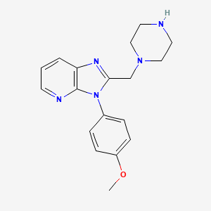 molecular formula C18H21N5O B7857504 3-(4-methoxyphenyl)-2-(piperazin-1-ylmethyl)-3H-imidazo[4,5-b]pyridine 
