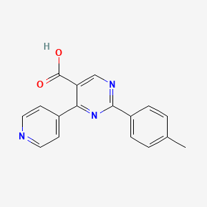 molecular formula C17H13N3O2 B7857560 2-(4-Methylphenyl)-4-(4-pyridyl)-5-pyrimidinecarboxylic acid 