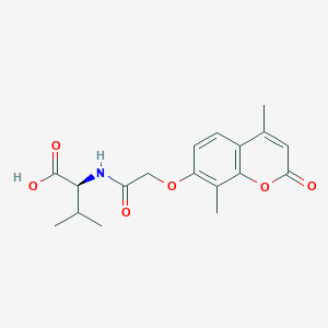 molecular formula C18H21NO6 B7857611 N-{[(4,8-dimethyl-2-oxo-2H-chromen-7-yl)oxy]acetyl}-L-valine 