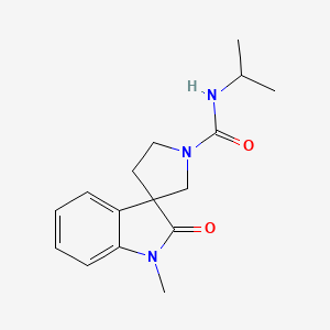molecular formula C16H21N3O2 B7857642 N-Isopropyl-1-methyl-2-oxospiro[indoline-3,3'-pyrrolidine]-1'-carboxamide 