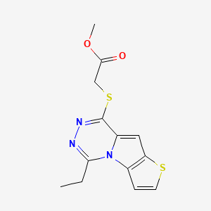 Methyl [(5-ethylthieno[2',3':4,5]pyrrolo[1,2-d][1,2,4]triazin-8-yl)thio]acetate