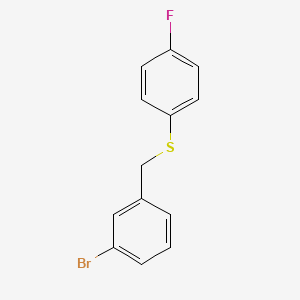 1-Bromo-3-[(4-fluorophenyl)sulfanylmethyl]benzene