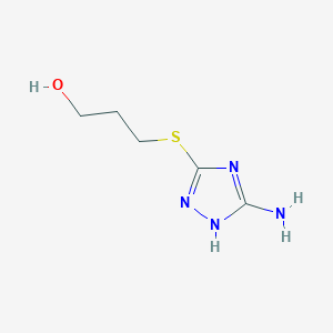 3-[(5-Amino-1H-1,2,4-triazol-3-yl)thio]propan-1-ol