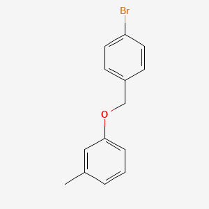 molecular formula C14H13BrO B7857749 4-Bromobenzyl-(3-methylphenyl)ether 