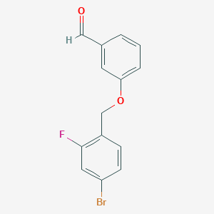 molecular formula C14H10BrFO2 B7857761 3-(4-Bromo-2-fluorobenzyloxy)benzaldehyde 