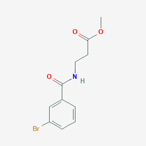 molecular formula C11H12BrNO3 B7857768 Methyl 3-[(3-bromophenyl)formamido]propanoate 
