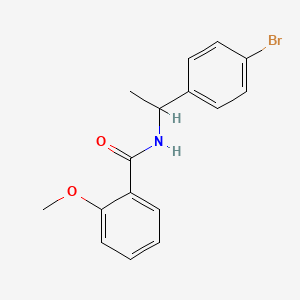 molecular formula C16H16BrNO2 B7857776 N-[1-(4-Bromophenyl)ethyl]-2-methoxy-benzamide 