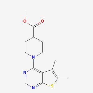 Methyl 1-(5,6-dimethylthieno[2,3-d]pyrimidin-4-yl)piperidine-4-carboxylate