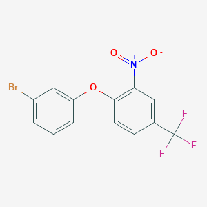 molecular formula C13H7BrF3NO3 B7857795 1-(3-Bromophenoxy)-2-nitro-4-(trifluoromethyl)benzene 
