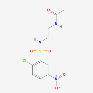 N-[2-[(2-chloro-5-nitrophenyl)sulfonylamino]ethyl]acetamide