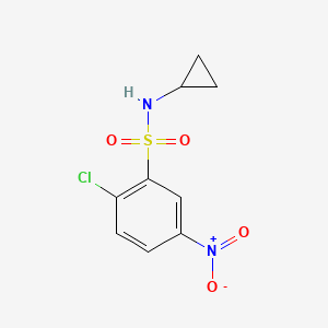 molecular formula C9H9ClN2O4S B7857849 2-chloro-N-cyclopropyl-5-nitrobenzenesulfonamide 