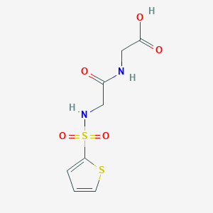 molecular formula C8H10N2O5S2 B7857854 2-[2-(Thiophene-2-sulfonamido)acetamido]acetic acid 