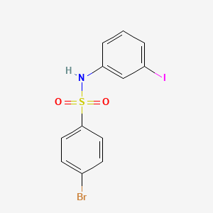 molecular formula C12H9BrINO2S B7857857 4-bromo-N-(3-iodophenyl)benzenesulfonamide 