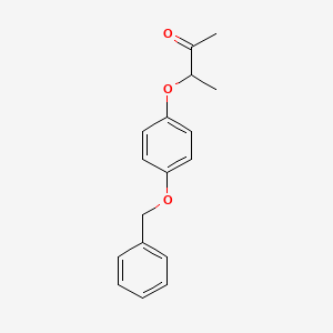 molecular formula C17H18O3 B7857890 3-[4-(Benzyloxy)phenoxy]butan-2-one CAS No. 113702-06-0