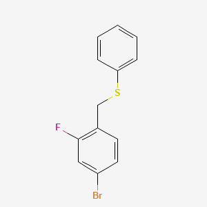 1-Bromo-3-fluoro-4-(phenylsulfanylmethyl)benzene