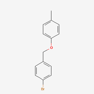 molecular formula C14H13BrO B7857948 1-Bromo-4-[(4-methylphenoxy)methyl]benzene CAS No. 6279-08-9