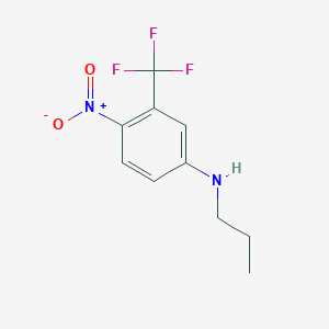 molecular formula C10H11F3N2O2 B7857964 Benzenamine, 4-nitro-N-propyl-3-(trifluoromethyl)- CAS No. 821777-19-9