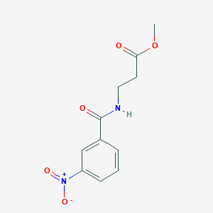 molecular formula C11H12N2O5 B7857975 Methyl 3-[(3-nitrophenyl)formamido]propanoate 