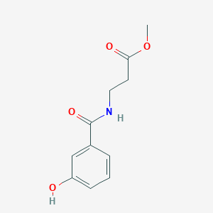 molecular formula C11H13NO4 B7857979 Methyl 3-[(3-hydroxyphenyl)formamido]propanoate 