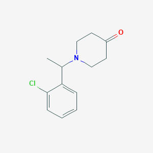 molecular formula C13H16ClNO B7858069 1-(1-(2-Chlorophenyl)ethyl)piperidin-4-one 