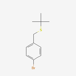 molecular formula C11H15BrS B7858088 1-Bromo-4-(tert-butylsulfanylmethyl)benzene 
