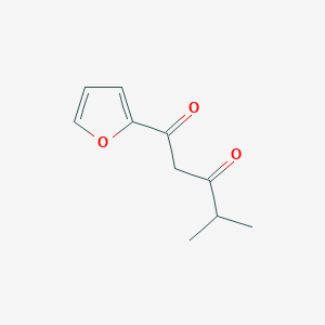 molecular formula C10H12O3 B7858132 1-(Furan-2-yl)-4-methylpentane-1,3-dione 