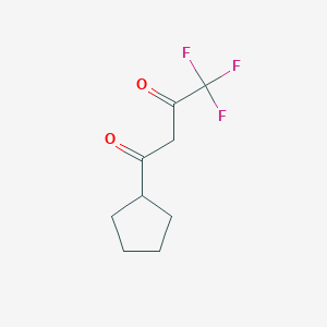 molecular formula C9H11F3O2 B7858138 1-Cyclopentyl-4,4,4-trifluoro-1,3-butanedione 