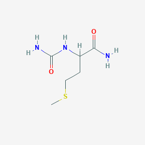 molecular formula C6H13N3O2S B7858170 Butanamide, 2-[(aminocarbonyl)amino]-4-(methylthio)- CAS No. 55064-40-9