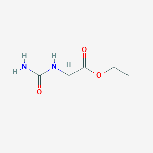 molecular formula C6H12N2O3 B7858186 Ethyl 2-[(aminocarbonyl)amino]propanoate 