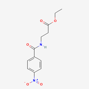 molecular formula C12H14N2O5 B7858198 Ethyl 3-[(4-nitrobenzoyl)amino]propanoate 
