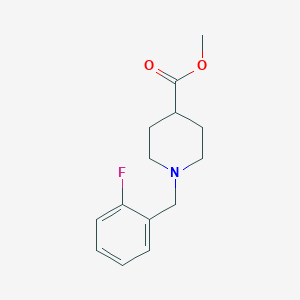 molecular formula C14H18FNO2 B7858217 Methyl 1-[(2-fluorophenyl)methyl]piperidine-4-carboxylate 