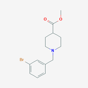 molecular formula C14H18BrNO2 B7858225 Methyl 1-[(3-bromophenyl)methyl]piperidine-4-carboxylate CAS No. 1057273-30-9