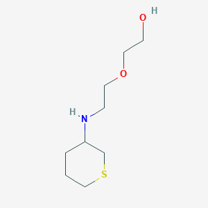 molecular formula C9H19NO2S B7858261 2-(2-((Tetrahydro-2H-thiopyran-3-yl)amino)ethoxy)ethan-1-ol 