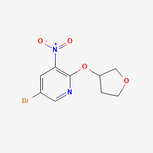 5-Bromo-3-nitro-2-(oxolan-3-yloxy)pyridine