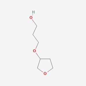 molecular formula C7H14O3 B7858276 3-(Oxolan-3-yloxy)propan-1-ol 
