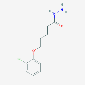 molecular formula C11H15ClN2O2 B7858306 5-(2-Chlorophenoxy)pentanehydrazide 